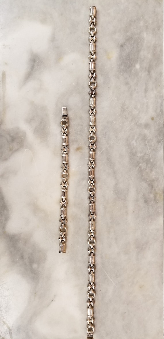 Solid Silver Chain/Bracelet Matching Set - image 2