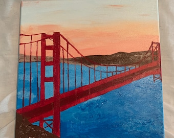 Golden Gate, San Francisco 12x12 Pintura acrílica
