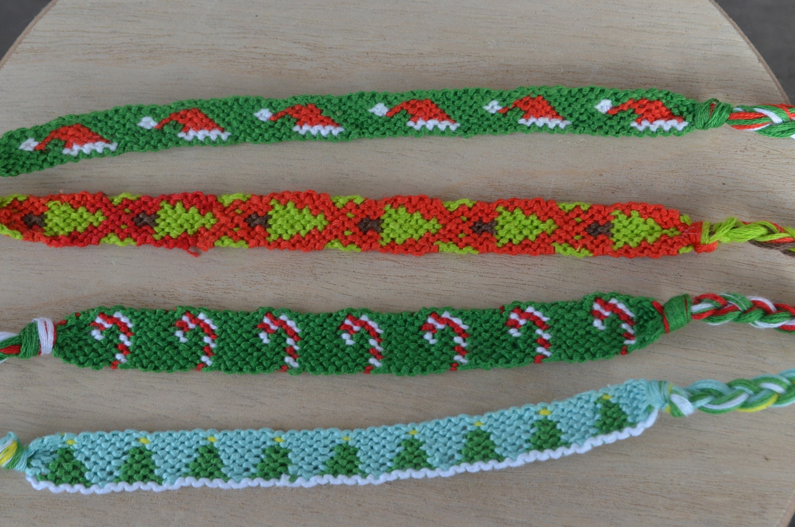 Christmas String Bracelets Etsy