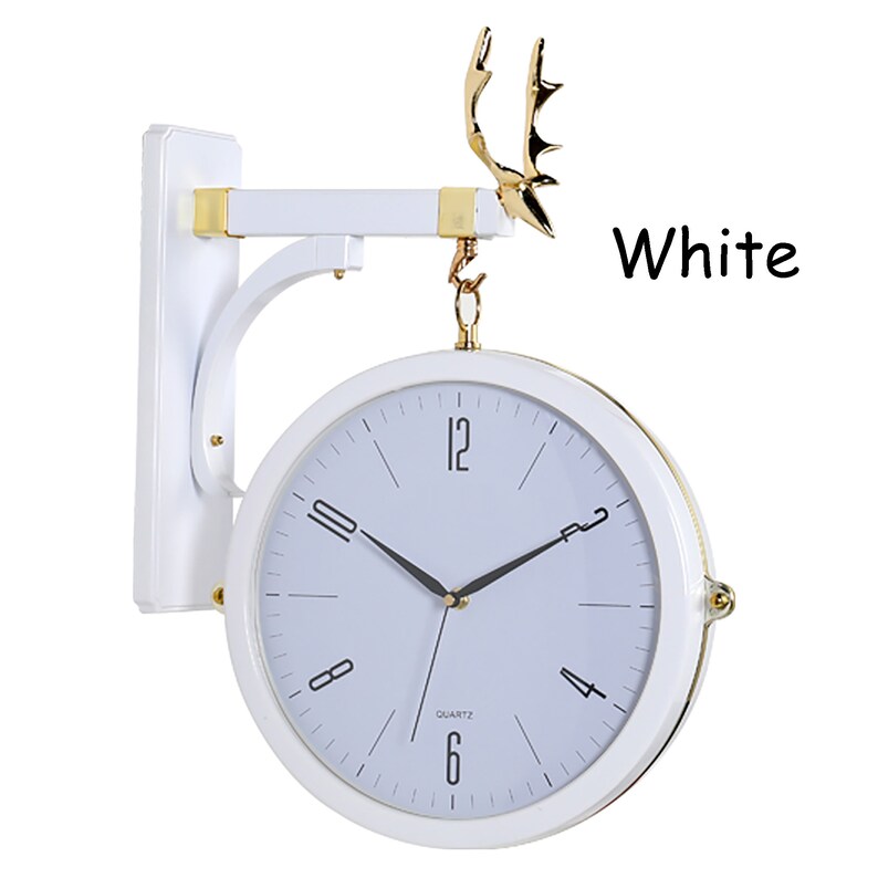 Double Sided Resin Wall Clock,Large Wall Clock,Modern Numbers Silent Clock,Art Living Room Decorative,Personalized Home and Office Decor
