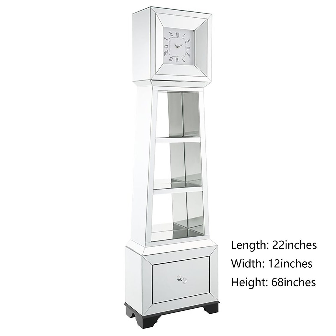 Display with ClockStorage with Glass Etsy