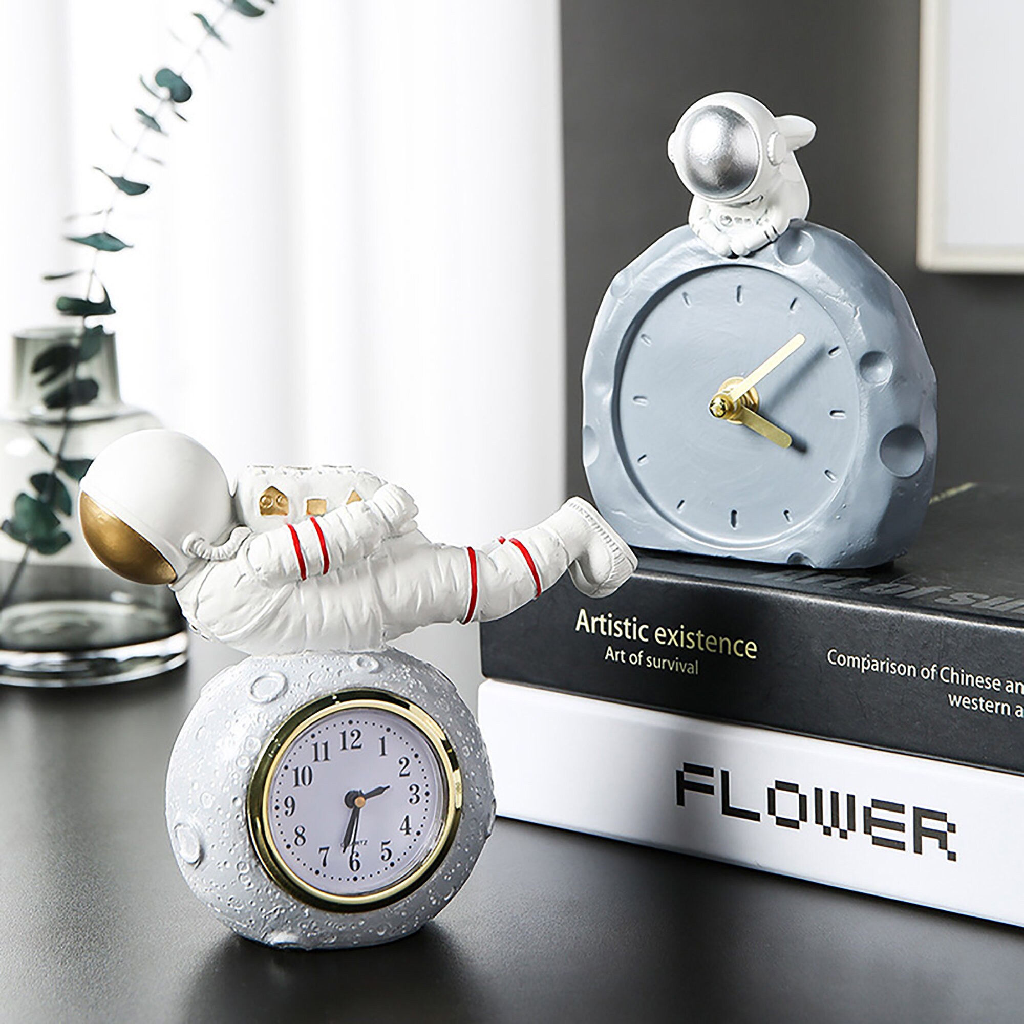 Astronaut Clock Modern Desk Clock Minimal Clock Unique Etsy
