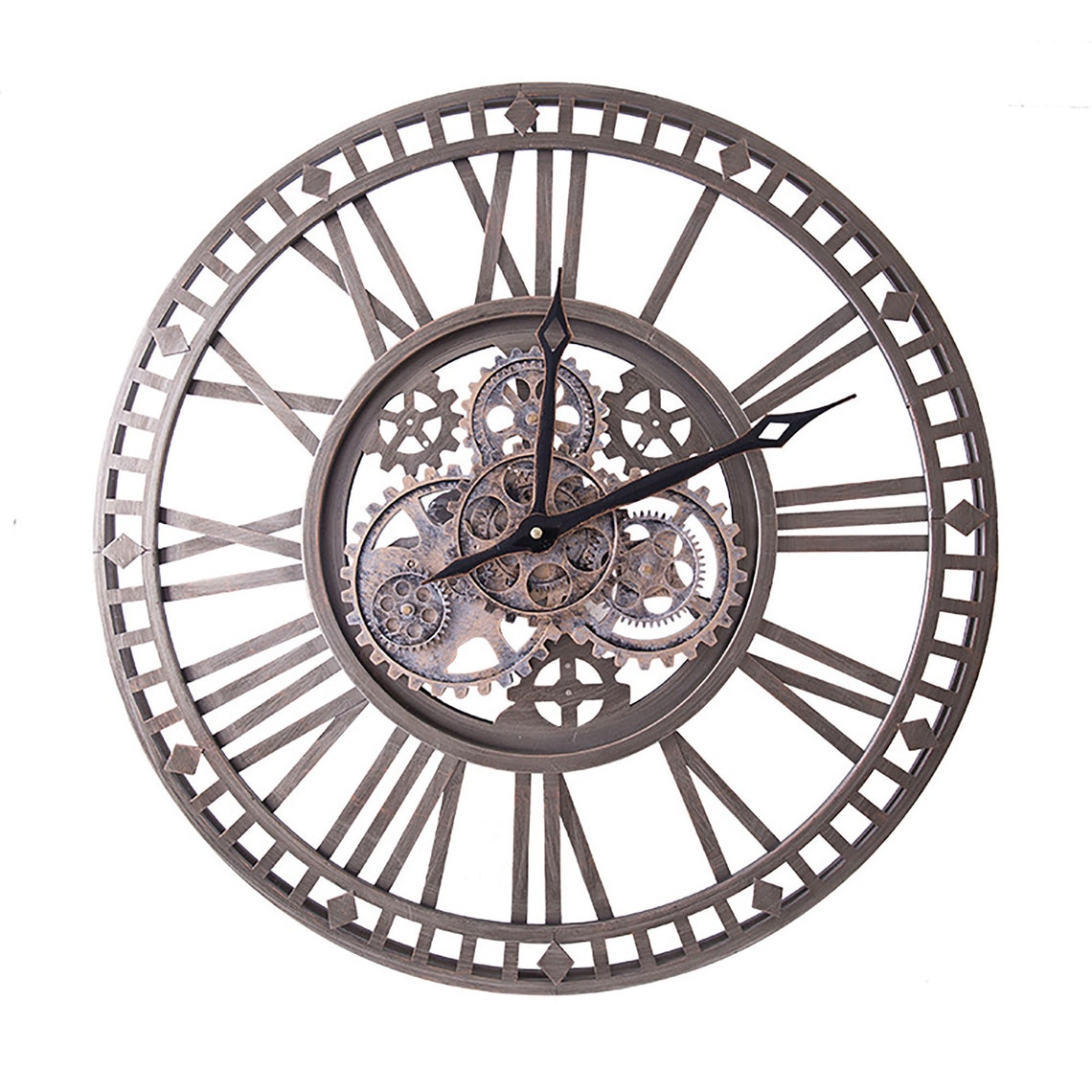 24Inch Vintage Industrial Wall ClockMetal Oversize Wall Etsy