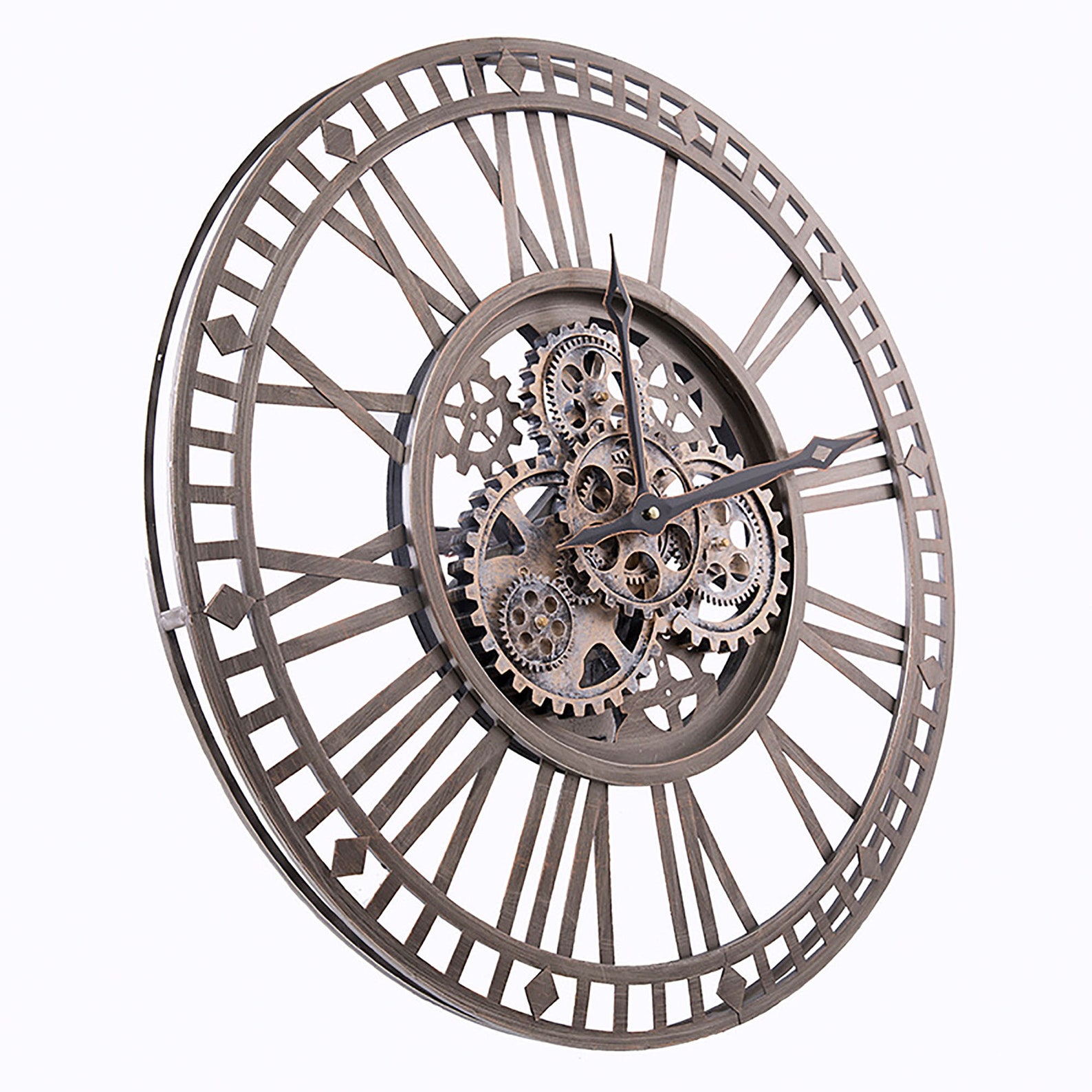 24Inch Vintage Industrial Wall ClockMetal Oversize Wall Etsy