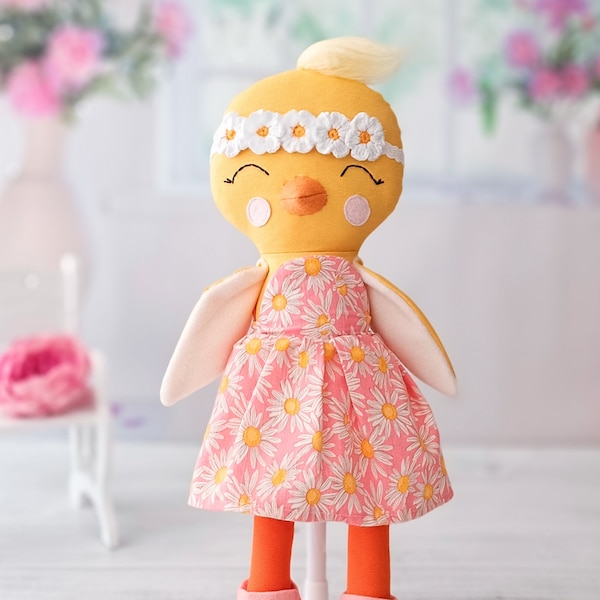 Sweet unique chick doll, great one of a kind baby shower or birthday gift