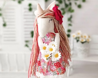 Enchanting handmade Unicorn Doll, one of a kind magical gift for baby girls