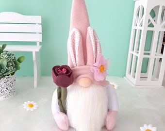 Sweet Easter Bunny Gnome Decor, unique housewarming magic gift