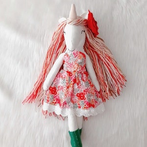 Enchanting handmade Unicorn Doll, one of a kind magical gift for baby girls image 4