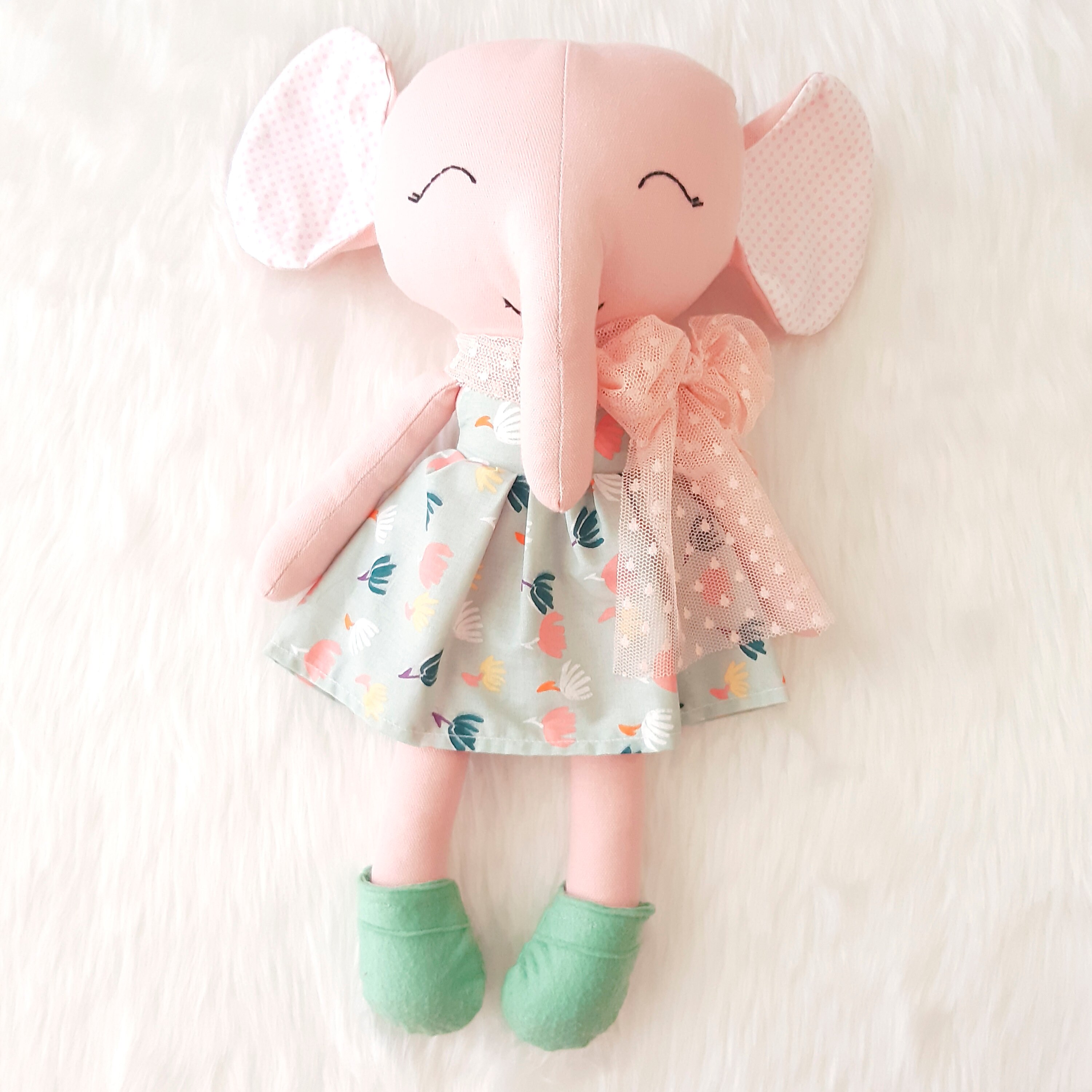 Cute Handmade Elephant Doll one of a kind little girl Etsy