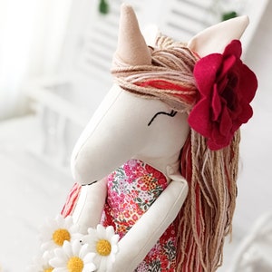 Enchanting handmade Unicorn Doll, one of a kind magical gift for baby girls image 6