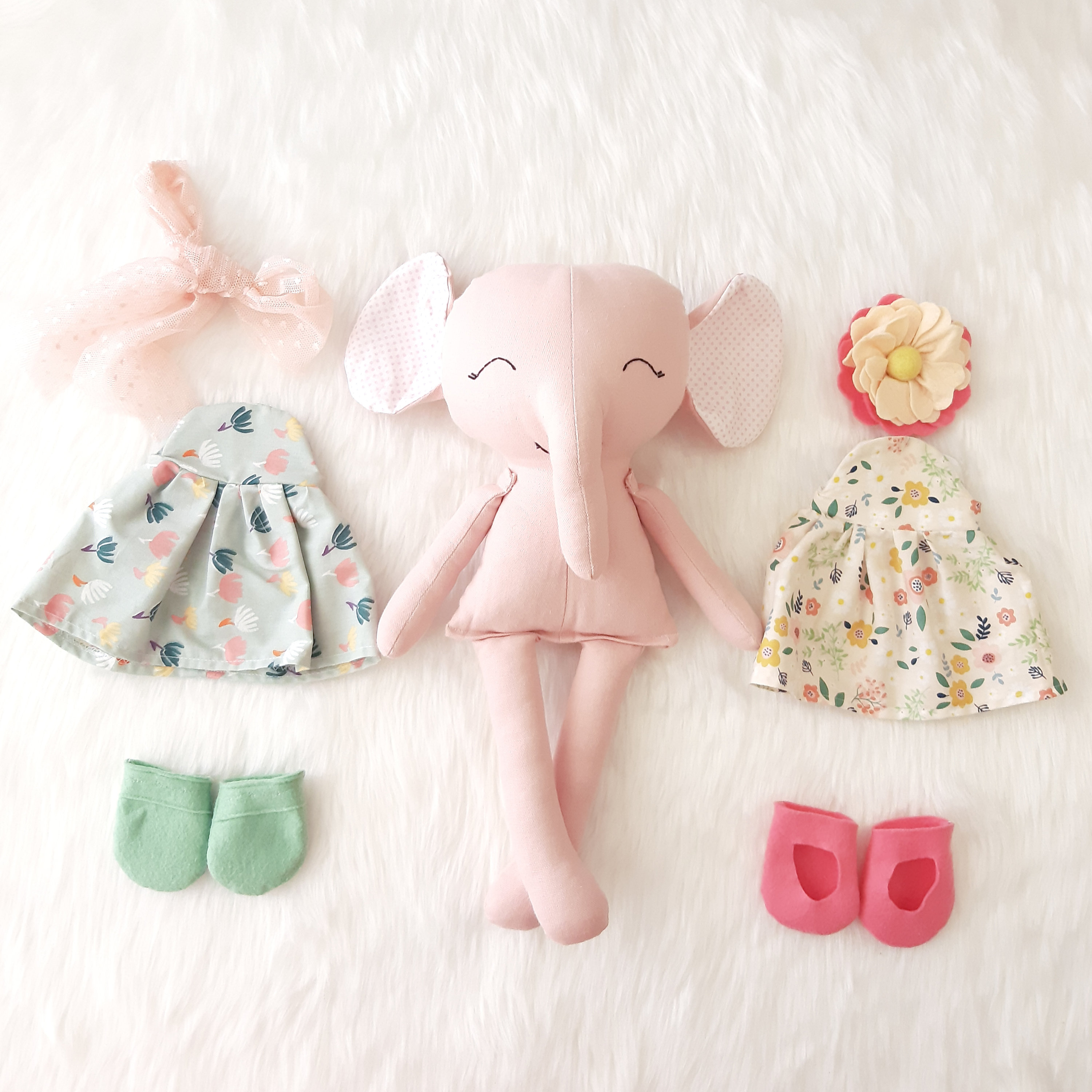 Cute Handmade Elephant Doll one of a kind little girl Etsy