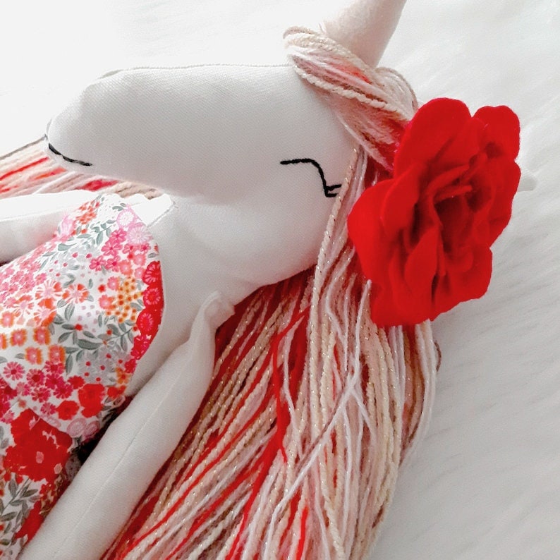 Enchanting handmade Unicorn Doll, one of a kind magical gift for baby girls image 5