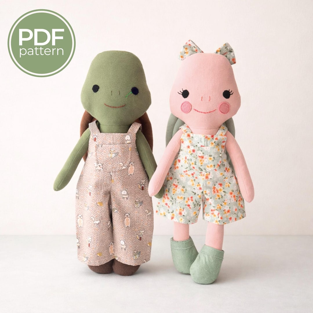 Turtle Doll Sewing Pattern, Step-by-step Sewing Instructions PDF ...