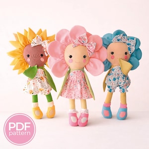 PDF-naaipatroon bloemenpop en stapsgewijze instructies - beginnersvriendelijk