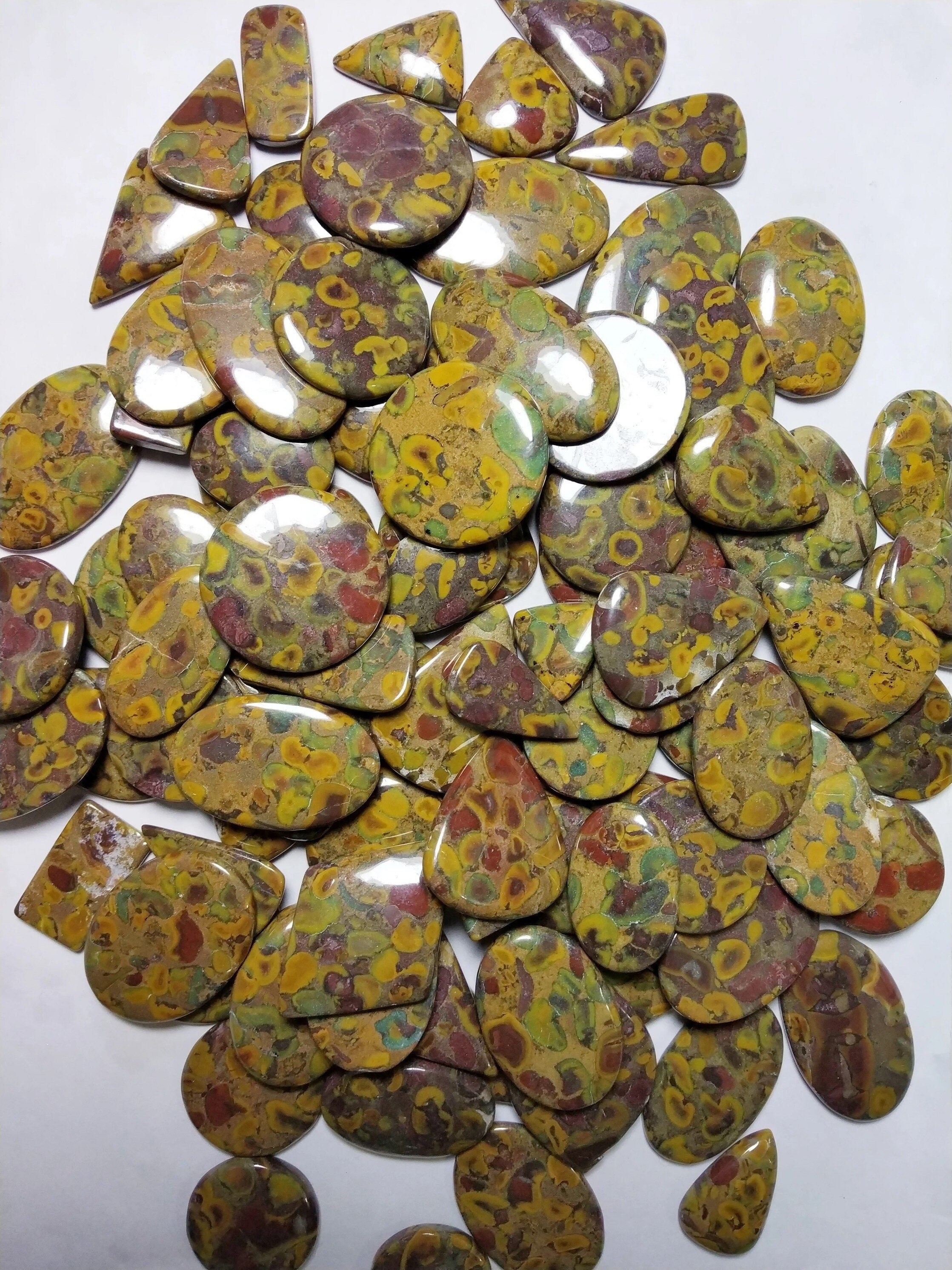 1 Pound Natural Fruit Jasper Cabochon Fruit Jasper Gemstone Etsy