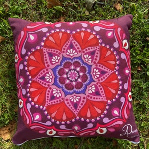 Cushion Handcrafted Mandala AHORA interior decoration boho ethnic boho Indian hippie Buddhism meditation well-being