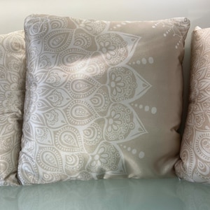 Handcrafted Cushion Mandala DOUCEUR2 - interior decoration boho ethnic boho indian hippie buddhism meditation well-being