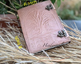 Personalized Tree Of Life Leather Journal: Handmade Travel Sketchbook