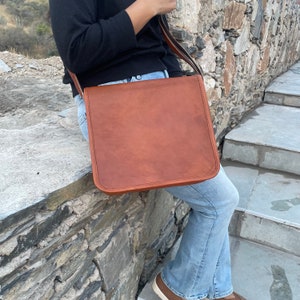 Porte-documents en cuir personnalisé pour hommes, sac d’ordinateur portable en cuir de voyage de 18 pouces, sac messager en cuir Satchel, sac crossbody, idée cadeau