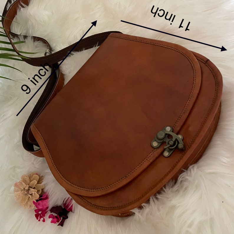 Handmade Leather Purse, Leather Crossbody Bags For Women ,Christmas Gift, Leather Saddle Bag, Purse, Leather Personalized, Halloween Gift image 7