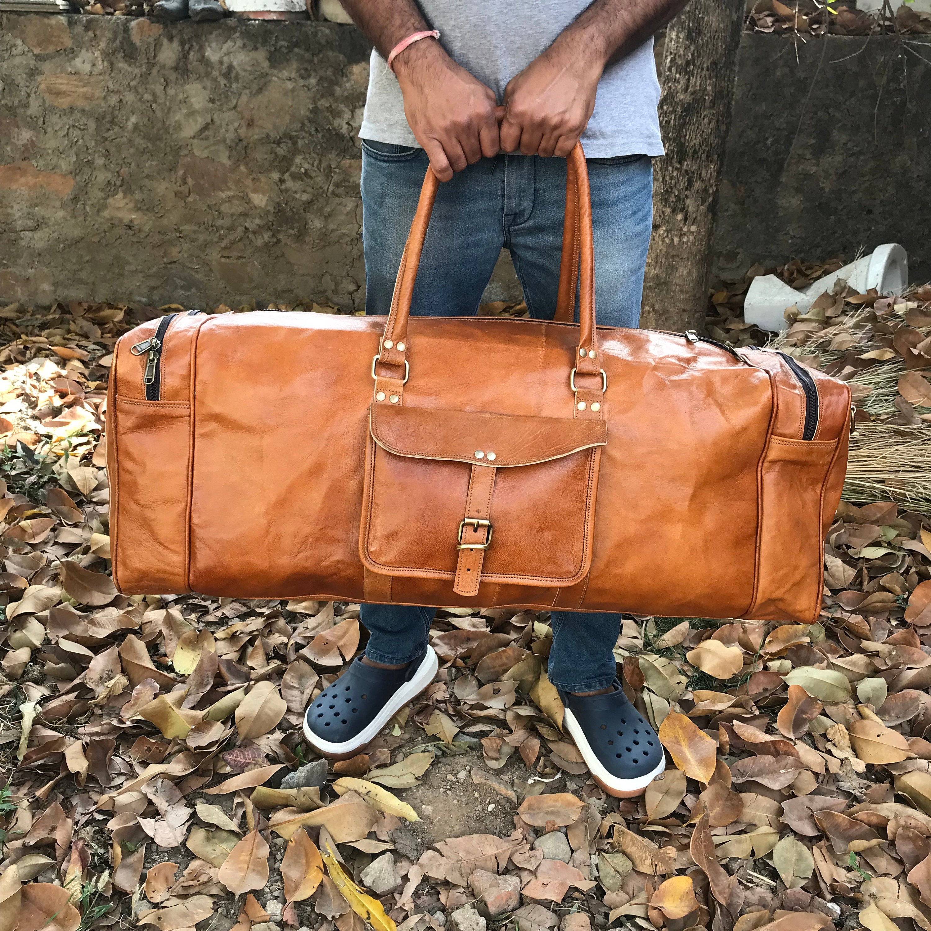 Vintage Bootleg CD Leather Duffle Bag — Roots
