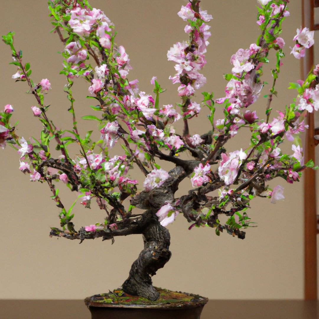Peach Blossom Bonsai Prunus Persica Tree 5 Fresh Rare Seeds Indoor