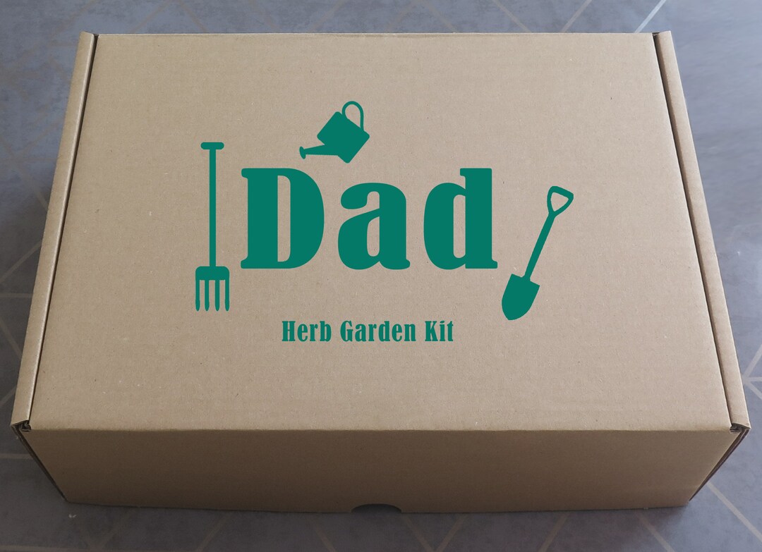 Dad Herb Garden Kit Gift Box Set Just Add Soil Grow Your Etsy