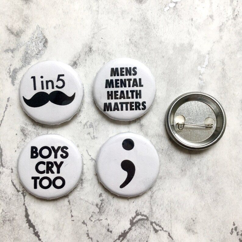 Men's Mental Health Awareness Mini Button Badges Etsy