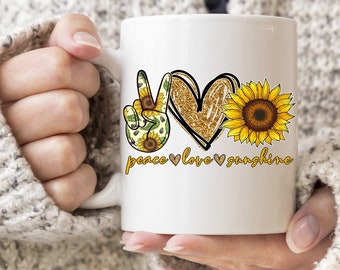 Peace Love Sunshine Coffee Mug,Coffee Mug,Coffee Mugs,Funny Coffee Mugs,Gifts,Coffee Lover Gift,New Bride Coffee Mug,Coffee Mugs