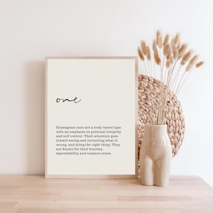 Enneagram 1 - High Quality Poster | Digital Print | Enneagram Gift Type 1 | Enneagram Art | Type 1 Gifts