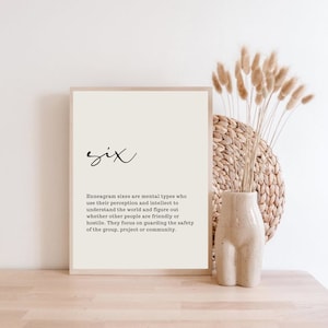 Enneagram Six Print | Enneagram Art | Personality Print | Affirmation Print | Enneagram Gift | Personality Type Art | Quote Print