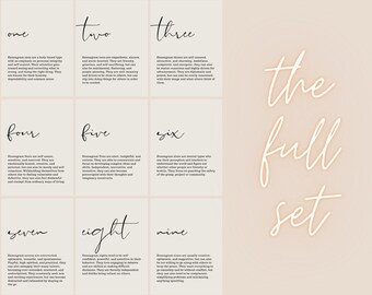 Enneagram Poster | Psychology Personality Type | Enneagram Printable Set | Enneagram Print Bundle | Mental Health Art | Classroom Decor