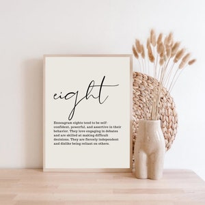 Enneagramm 8 - High Quality Poster | Digitaldruck | Enneagramm Geschenk Typ 8 | Enneagramm Kunst | Typ 8 Geschenke