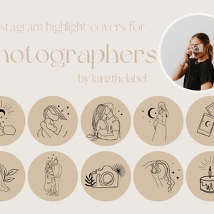 Photographer IG Covers | Instagram Highlight Covers | Neutral IG Covers | Aesthetic IG Story Highlights | Instagram Story Highlight Icons