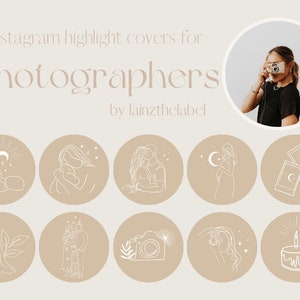 Fotograf IG Cover | Instagram Highlight Cover | Neutrale IG Cover | Ästhetische IG Story Highlights | Instagram Story Highlight Icons