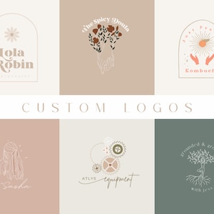 Logo Paket | Boho Logo, erdig Logo, Logo Design, Business Logo, Handgezeichnetes Logo, minimalistisches Logo, individuelle Marke, Beauty Logo