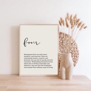 Enneagram 4 - High Quality Poster | Digital Print | Enneagram Gift Type 4 | Enneagram Art | Type 4 Gifts
