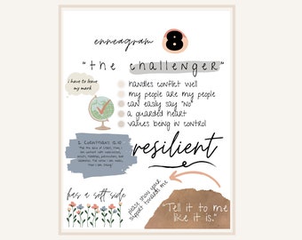 Enneagram 8 High Quality Poster - Printable