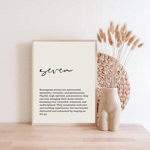 Enneagram 7 - High Quality Poster | Digital Print | Enneagram Gift Type 7 | Enneagram Art | Type 7 Gifts