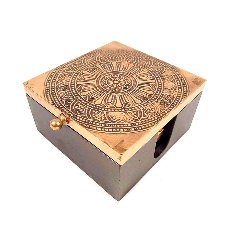 Posavasos de té/café de latón con caja - Para mesa de comedor, cocina, bar, mesas, ollas calientes, tazas, jarros - 5 pulgadas (juego de 6) imagen 7
