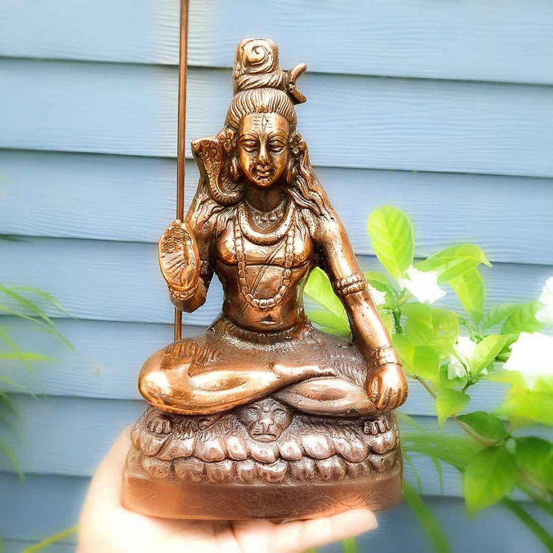 God Shiva Wall Hanging Idol Small | Metal Shiv ji Wall Statue Decor - for Home, Puja, Temple I Religious Decor & Gift