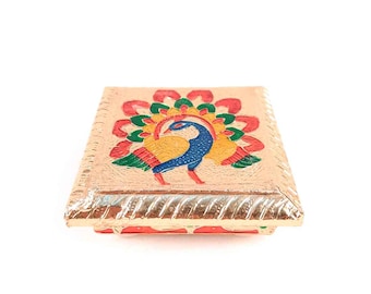 Minakari Chowki Bajot / Pooja Chowki Small / Peeta For God - Per la casa, Mandir, Puja e regali di ritorno - 4 pollici