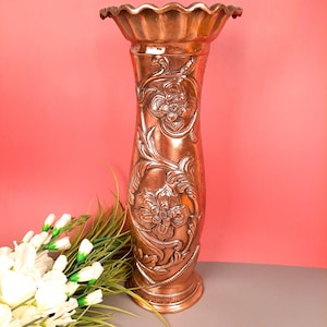 Flower Vase Big | Flower Pot for Corners - Metal | Floor Vase - For Home, Living Room, Entrance, Office & Hall Decoration, Gift - 20 inch image 1
