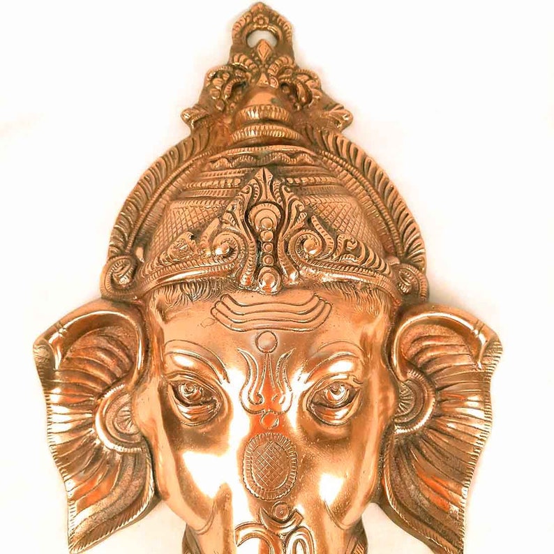 Ganesh Idol Wall Hanging Lord Ganesha Face Wall Statue Decor Etsy