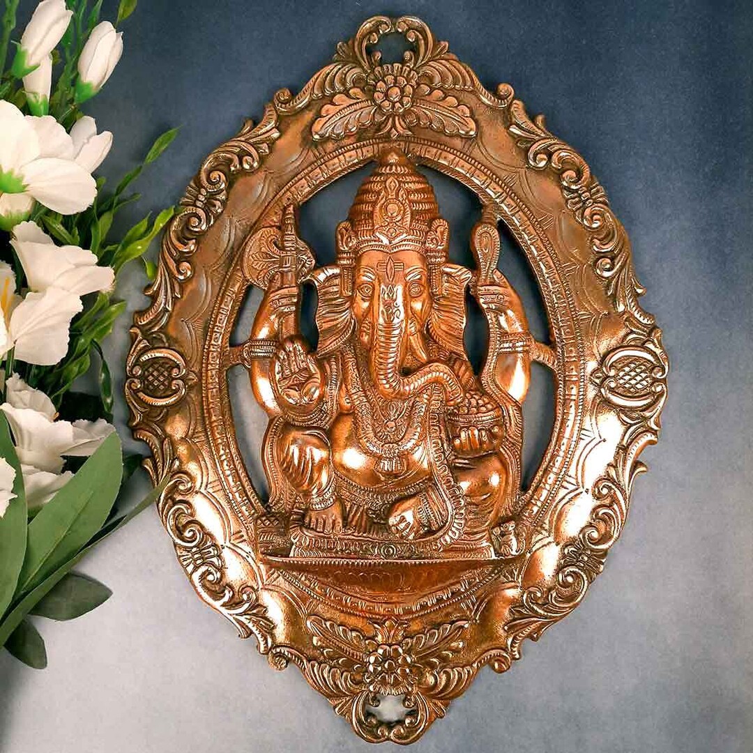 Lord Ganesha Wall Hanging Ganesh Ji Wall Statue for Puja & Home