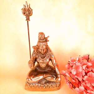 God Shiva Wall Hanging Idol Small | Metal Shiv ji Wall Statue Decor - for Home, Puja, Temple I Religious Decor & Gift