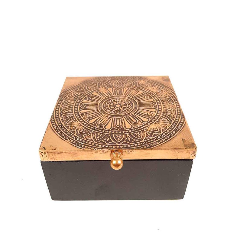Posavasos de té/café de latón con caja - Para mesa de comedor, cocina, bar, mesas, ollas calientes, tazas, jarros - 5 pulgadas (juego de 6) imagen 9
