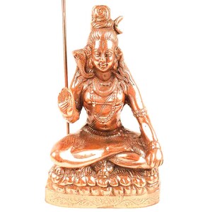 God Shiva Idol Small | Metal Shiv ji Statue Murti - for Home, Puja, Temple I Religious Decor & Gift - 15 Inch image 10