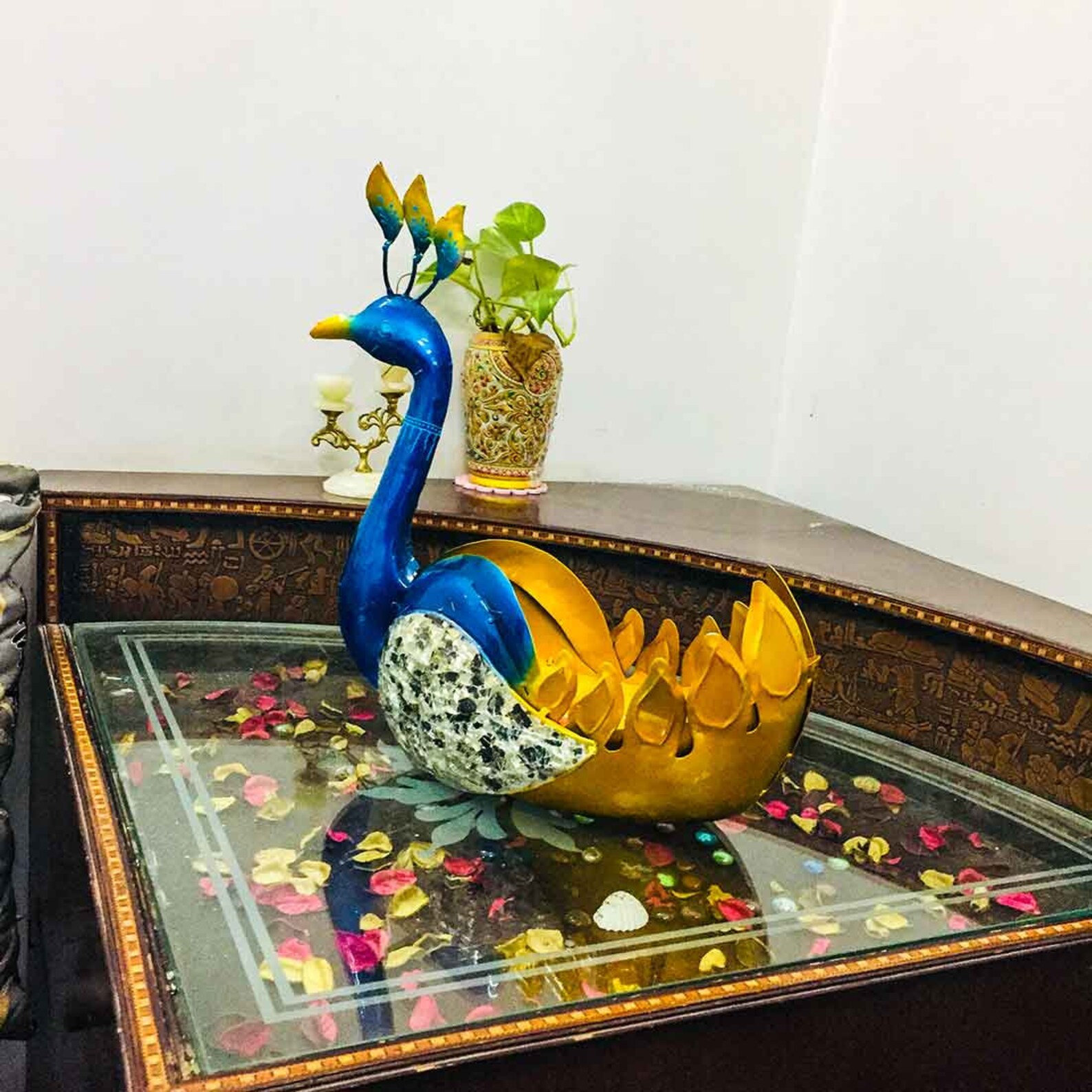 Peacock Design Showpiece or Basket 16 Inches for Table Decor Etsy