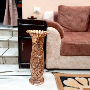 Flower Vase Big | Flower Pot for Corners - Metal | Floor Vase - For Home, Living Room, Entrance, Office & Hall Decoration, Gift - 20 inch image 7